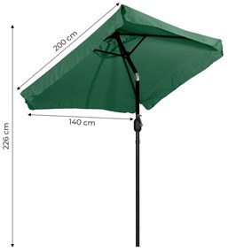 Záhradný slnečník DELISSA 200x140 cm zelený