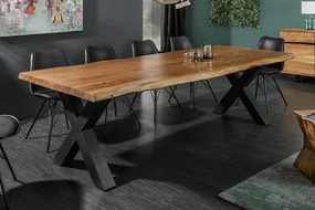 Luxusný jedálenský stôl z masívu Mammut X Akácia honey 200cm 60mm