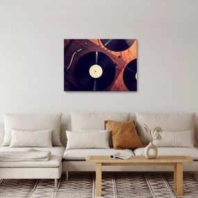 Obraz gramofónových dosiek (70x50 cm)