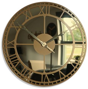 Nástenné kovové hodiny Loft Flexistyle z21a, 50cm zlatá