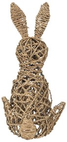 Dekorácia socha hnedý vypletaný králik - 25*25*42 cm