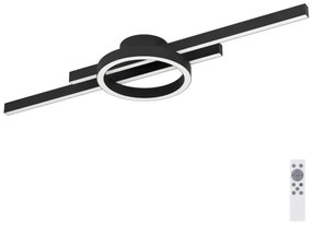 Eglo 900953-LED RGBW Stmievateľné stropné svietidlo AMANDOLO 23,5W/230V čierna + DO