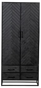 Skriňa z mangového dreva Sienna Black 90 cm Mahom