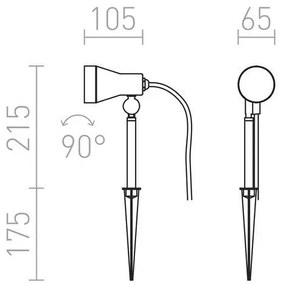 RED - Design Rendl - R10431 - Vonkajšie svietidlo DIREZZA 1xGU10/35W/230V IP54
