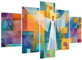 Obraz - Geometrický anjel (150x105 cm)