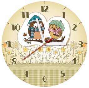 Gario Detské hodiny Sovičky s čiapkami Veľkosť: 30 x 30 cm
