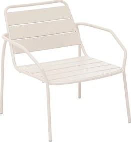 Hliníkové relaxačné kreslo RUBBY (ivory)