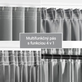 Zatemňovací záves blackout RESTILO strieborný 140 x 245 cm sada 2 ks