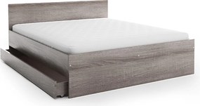 Posteľ ELISA 180 x 200 cm, dub lanýž Rošt: Bez roštu, Matrac: Bez matraca