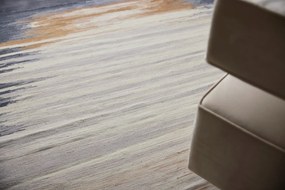Diamond Carpets koberce Ručne viazaný kusový koberec Ombre Paris DESP HL64 Ivory Charcoal - 80x150 cm