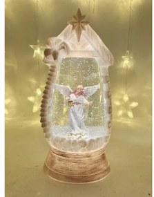 Grugen LED Vianočná dekorácia + trblietky - Anjel, 25 cm