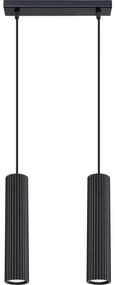 Sollux SL.1574 - Luster na lanku KARBON 2xGU10/10W/230V čierna