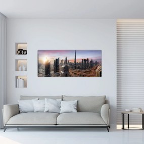 Obraz - Panorama Dubaja (120x50 cm)