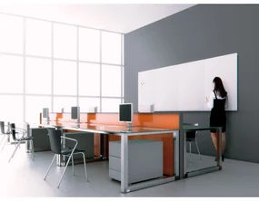 Bi-Office Bezrámová biela popisovacia tabuľa, magnetická, 1480 x 980 mm