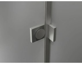 Mexen Lunar, L Duo výklopný sprchový kút 80 x 70 cm, 8mm číre sklo, oceľový profil, 834L-080L-070P-97-00