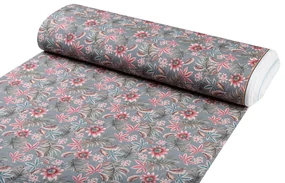 Biante Dekoračný oválny obrus PML-043 Tropické kvety na sivom 100x140 cm
