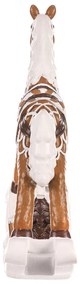 Vianočné dekorácie Hojdací koník, hnedá, polyresin, 17 cm
