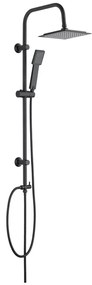 Matne čierny sprchový set z nerezovej ocele 101 cm Cuadro - Wenko