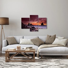 Obraz západu slnka na pobreží (90x60 cm)