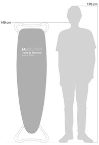 Rolser Žehliaca doska K-Surf Salvia Tube 130 x 37 cm, zelená
