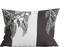 Obliečka na vankúš z mikrovlákna TIRSO 50x70 cm, sivo-biela