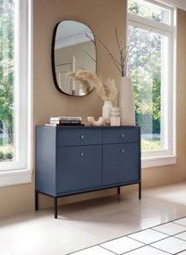 Komoda Mono tmavomodrá so zásuvkami (MKSZ104), navy/black