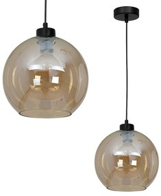 Závesné svietidlo Sofia, 1x jantárové sklenené tienidlo, b