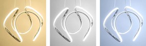 Toolight Toolight, LED závesné stropné svietidlo 60W + diaľkové ovládanie APP385-CP, chrómová, OSW-06901