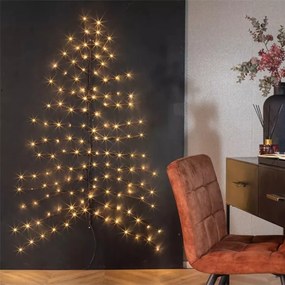 LED nástenný vianočný stromček ZIGGY, hnedý - viac veľkostí Veľkosť: XS