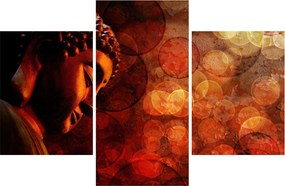 Obraz - Budha v červených tónoch (90x60 cm)