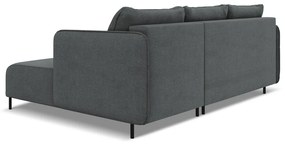 Tmavosivá rozkladacia/s úložným priestorom rohová pohovka (pravý roh) Luana – Makamii