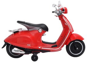 Detská elektrická motorka Vespa GTS300, červená