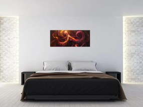 Obraz - Chobotnica, olejomaľba (120x50 cm)