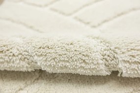 Kúpeľňový koberček Sash krémový, pruhy