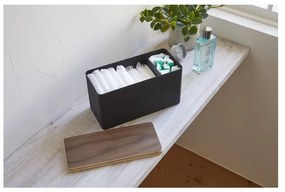 Čierny organizér s vekom z preglejky Yamazaki Rin