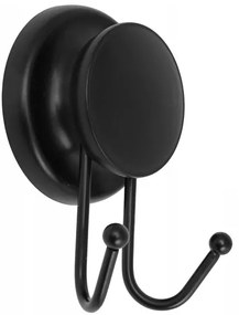 Vešiak do kúpeľne s prísavkou - čierny