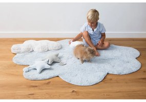 Svetlomodrý prateľný ručne tkaný bavlnený detský koberec 110x170 cm Puffy Dream – Lorena Canals