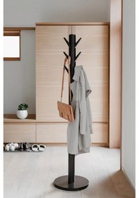 Čierny prírodný vešiak z kaučukového dreva Flapper - Umbra