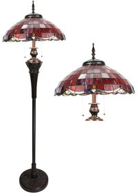 Stojacia lampa Tiffany Reddo - Ø 51*166 cm E27/max 3*60W