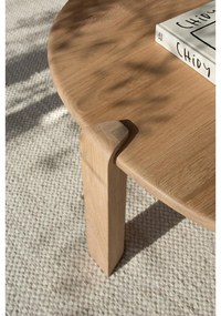 Konferenčný stolík z dubového dreva v prírodnej farbe 80x150 cm Kulin – Gazzda