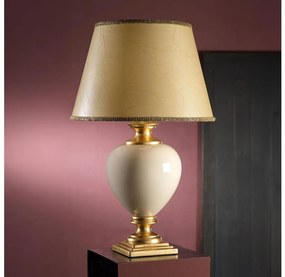 ONLI - Stolná lampa AMADEUS 1xE27/15W/230V 72 cm béžová/zlatá