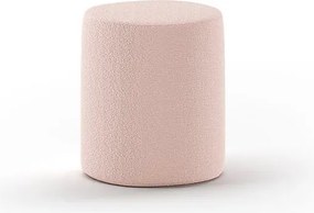 Svetloružový detský puf z textílie buklé MOON – Vipack