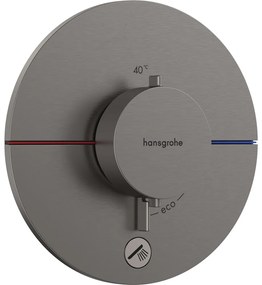HANSGROHE ShowerSelect Comfort S termostat pod omietku pre 1 spotrebič a ďalší výtok, kartáčovaný čierny chróm, 15562340
