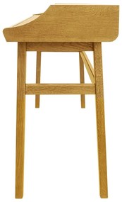 Pracovný stôl v dekore duba so sekretárom 44x115 cm Carteret – Woodman