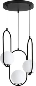 Závesné svietidlo Florence, 3x biele sklenené tienidlo, b/ch, o, U