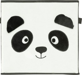 Úložný box Panda, 29x29x29 cm, čierna/biela