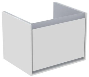 Ideal Standard Connect Air - Skrinka pod umývadlo CUBE 600 mm, lesklý biely + matný svetlo šedý lak E0846KN