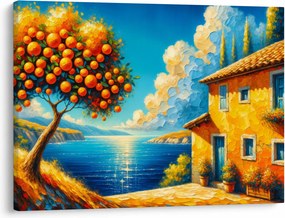 Obraz - Dom s pomarančmi II. (70x50 cm)