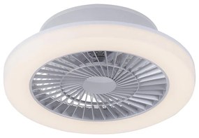 Dizajnový stropný ventilátor sivý vrátane LED - Maki