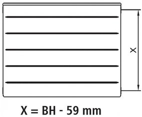 Kermi Therm X2 LINE-K kompaktný doskový radiátor 22 905 x 505 PLK220900501N1K